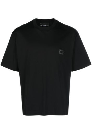Neil Barrett logo-patch short-sleeved cotton T-shirt - Schwarz