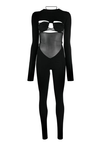 Nensi Dojaka cut-out panelled jumpsuit - Schwarz