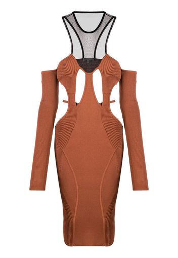 Nensi Dojaka cut-out halterneck midi dress - Braun