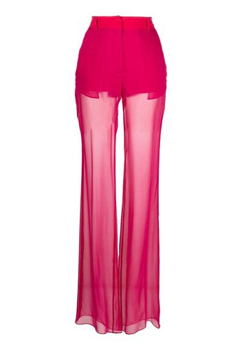 Nensi Dojaka silk-georgette flared trousers - Rosa