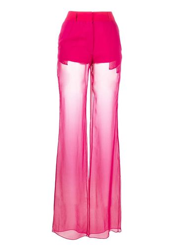 Nensi Dojaka sheer straight-leg trousers - Rosa