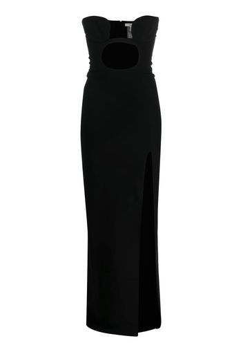 Nensi Dojaka cut-out detail strapless dress - Schwarz