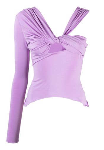 Nensi Dojaka one-shoulder asymmetric top - Violett