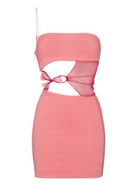 Nensi Dojaka flower cut-out mini dress - Rosa