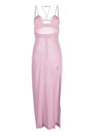 Nensi Dojaka cut-out semi-sheer midi dress - Rosa