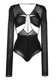 Nensi Dojaka cut-out strappy bodysuit - Schwarz