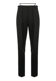 Nensi Dojaka high-waisted straight leg trousers - Schwarz