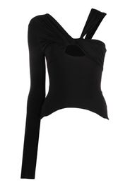 Nensi Dojaka one-shoulder asymmetric top - Schwarz