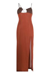 Nensi Dojaka semi-sheer maxi dress - Braun