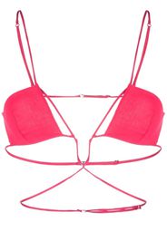 Nensi Dojaka cut-out crop top - Rosa