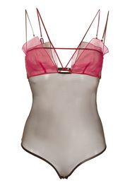 Nensi Dojaka sheer layered tulle body - Rosa