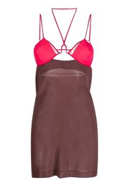 Nensi Dojaka cut-out cotton minidress - Braun