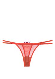 Nensi Dojaka heart-patch semi-sheer thong - Rot