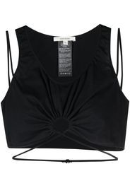 Nensi Dojaka cut-out crop top - Schwarz