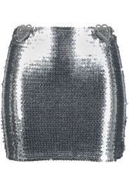 Nensi Dojaka heart cut-out sequinned miniskirt - Silber