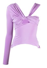 Nensi Dojaka one-shoulder asymmetric top - Violett