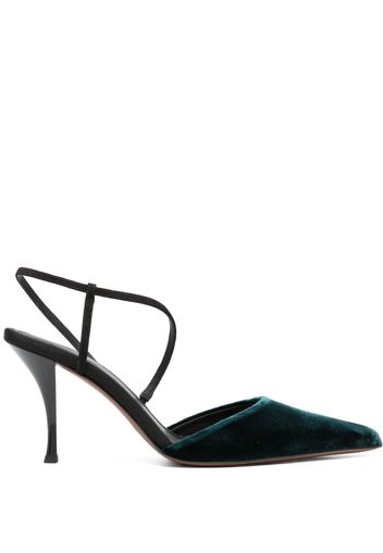 NEOUS 85mm pointed-toe velvet pumps - Grün