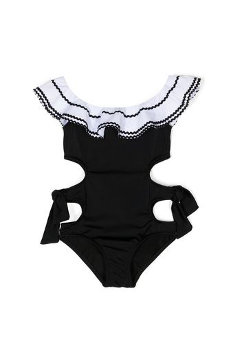 Nessi Byrd Kids Jessie cut-out swimsuit - Schwarz