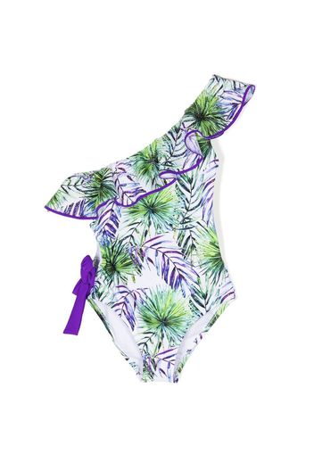 Nessi Byrd Kids Bueno nature-print swimsuit - Weiß