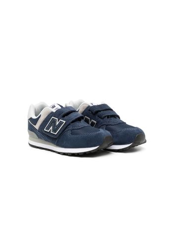 New Balance Kids logo-patch sneakers - Blau