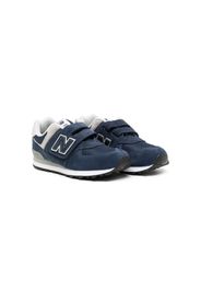 New Balance Kids logo-patch sneakers - Blau