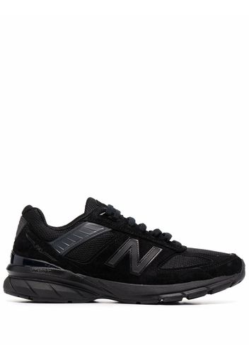 New Balance logo-patch panelled suede sneakers - Schwarz