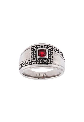 Nialaya Jewelry Ring mit Schmuckstein - Silber