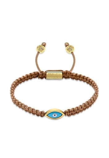 Nialaya Jewelry evil eye-charm braided bracelet - Braun