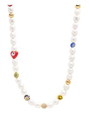 Nialaya Jewelry Halskette mit Perlenverzierung - Weiß