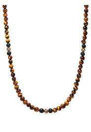 Nialaya Jewelry beaded tiger eye necklace - BROWN