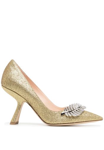 Nicholas Kirkwood Monstera Pumps 90mm - Gold