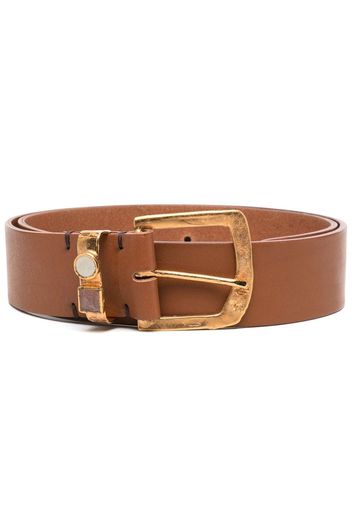 Nick Fouquet embellished-detail leather belt - Braun