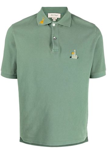 Nick Fouquet motif-embroidered polo shirt - Grün