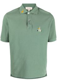 Nick Fouquet motif-embroidered polo shirt - Grün