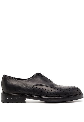 Nicolas Andreas Taralis 30mm perforated leather derby shoes - Schwarz