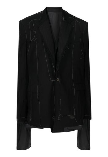 Nicolas Andreas Taralis reversible oversized blazer - Schwarz