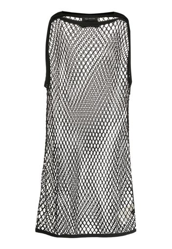 Nicolas Andreas Taralis semi-sheer mesh tank top - Schwarz