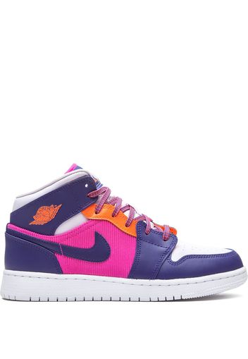 Nike Kids 'Air Jordan 1 Mid' Sneakers - Violett