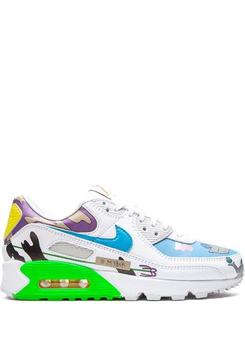 Nike 'Flyleather Air Max 90 QS Ruohan Wang' Sneakers - Weiß