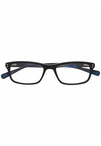 Nike Eckige Brille mit Glanzoptik - Blau