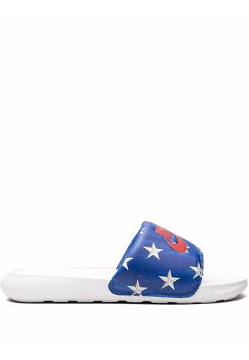 Nike Victori One star-print slides - Blau