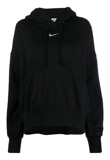 Nike logo-embroidered hoodie - Schwarz