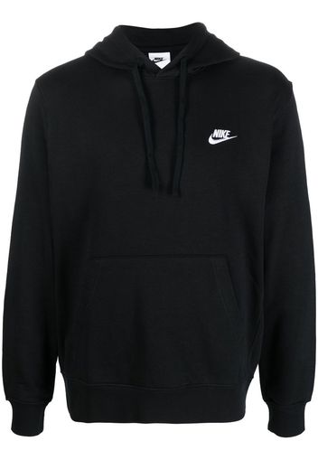 Nike logo-detail cotton hoodie - Schwarz