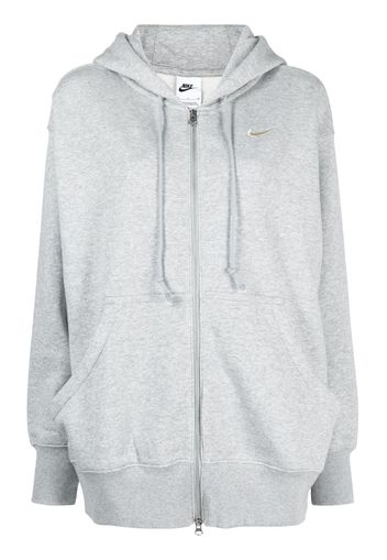 Nike Kapuzenjacke mit Logo-Stickerei - Grau