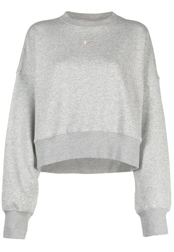 Nike Sweatshirt mit Logo-Stickerei - Grau