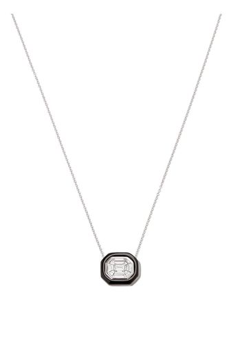 Nikos Koulis 18kt white gold diamond and enamel necklace - Silber