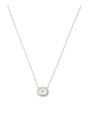 Nikos Koulis 18kt white gold diamond and enamel necklace - Silber