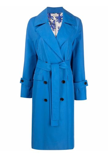 Nina Ricci double-breasted belted trench coat - Blau