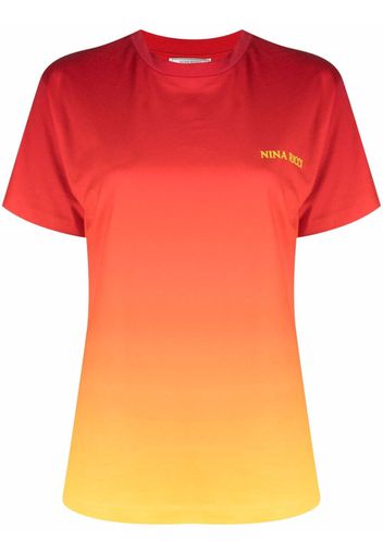 Nina Ricci gradient-effect T-shirt - Rot