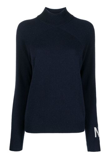 Nina Ricci Pullover mit Stehkragen - Blau